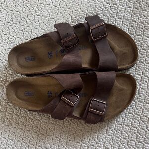 Birkenstock Dark Brown Leather Sandals